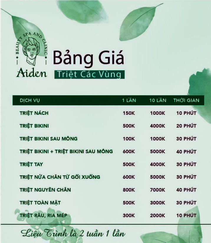 Triệt lông chân hết bao nhiêu tiền
